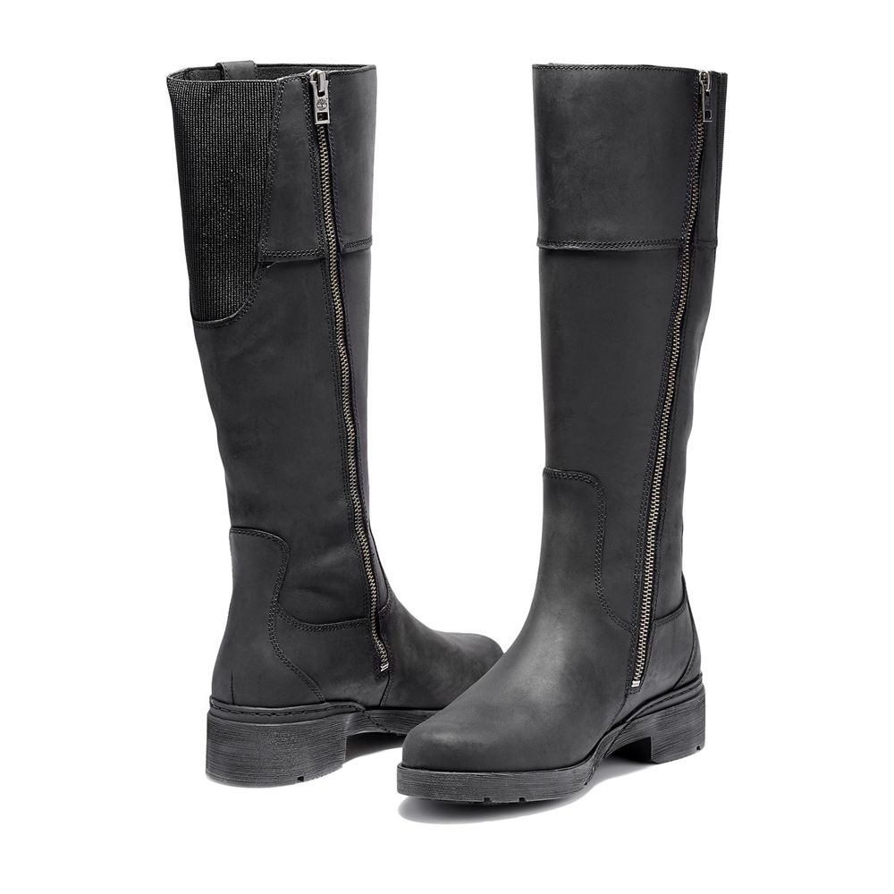 Timberland Womens Tall Boots Graceyn Waterproof - Black - India WN3158497